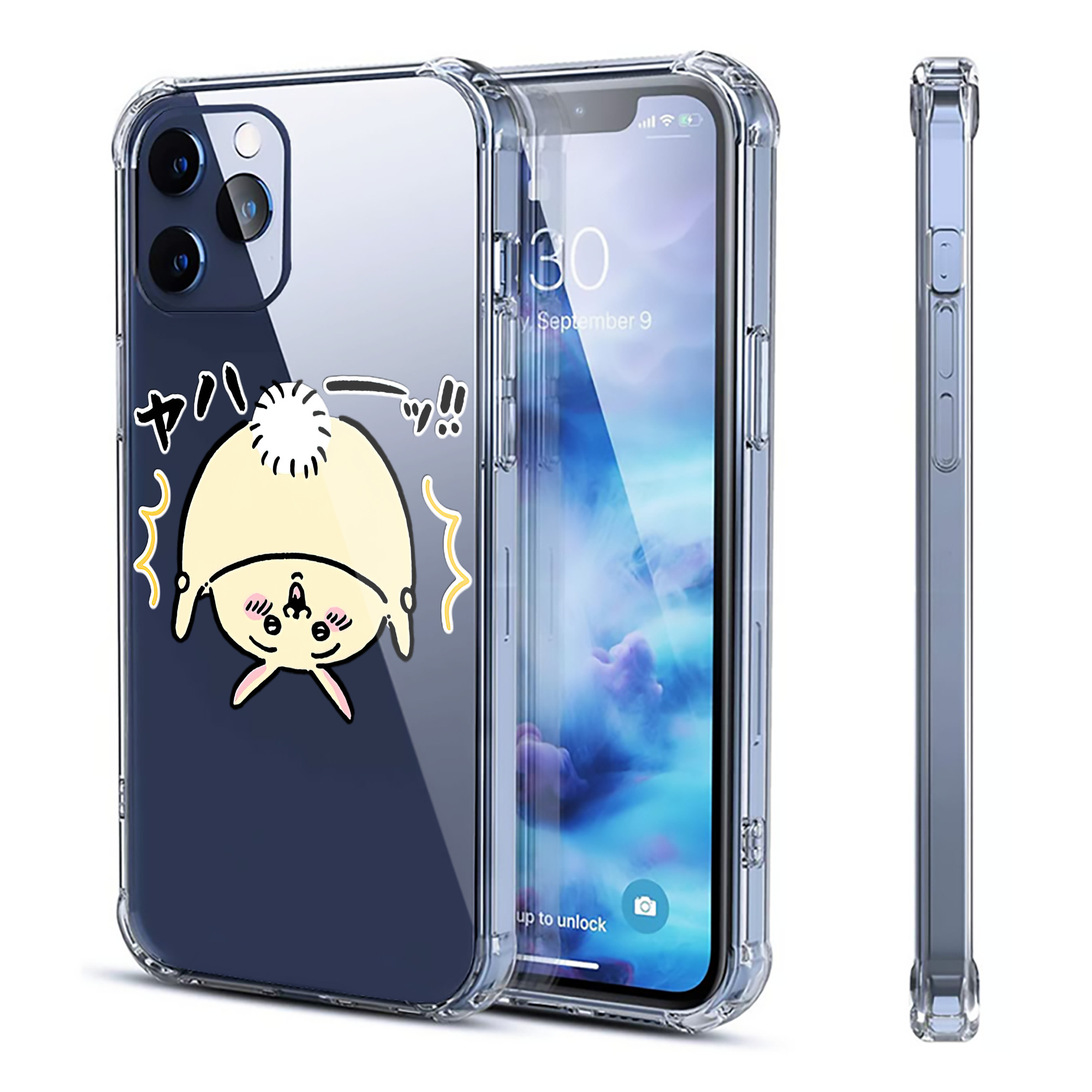 （画像用） ちいかわ うさぎ Chii-kawa usagi 【iPhone 12シリーズ対応】透明スマホケース（クリアソフトケース）